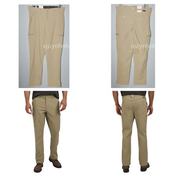 Wrangler Men's Tech Pant in tan - Picture 1 of 7
